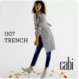 Cabi 007 Trench zebra pattern; size XS